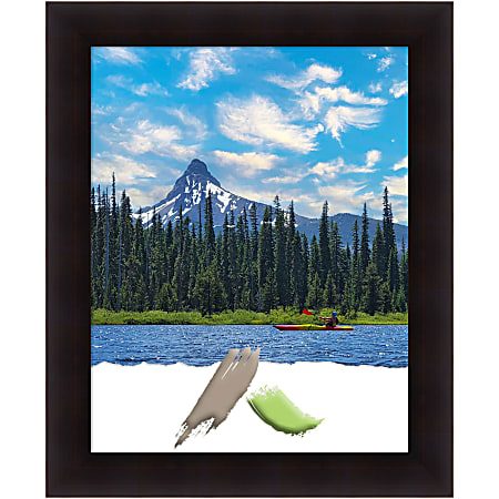 Amanti Art Wood Picture Frame, 28" x 34", Matted For 22" x 28", Portico Espresso