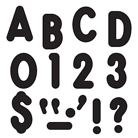 TREND Ready Letters®, Billboard Uppercase, 7", Black, Pack Of 105