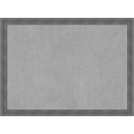 Amanti Art Magnetic Bulletin Board, Steel/Aluminum, 30" x 22", Dixie Blue Gray Rustic Wood Frame