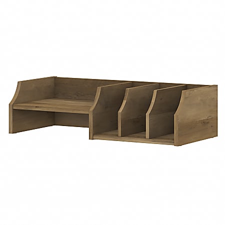 Bush Furniture Yorktown Desktop Organizer With Shelves, Reclaimed Pine, Standard Delivery