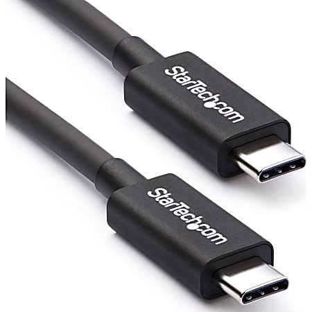 StarTech.com Thunderbolt 3 Cable - 40Gbps - Daisy Chainable - Passive - USB C Cable - USB-C Thunderbolt to Thunderbolt Cable - 1.60 ft USB Data Transfer Cable for Docking Station, Portable Hard Drive, Monitor, Chromebook, MacBook - First End: 1 x Type C