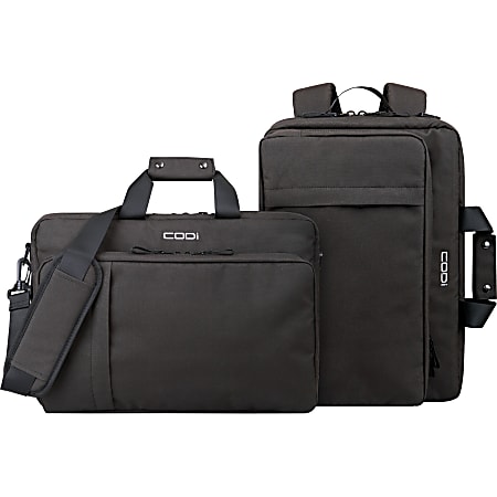 Codi Terra Grey 15.6" Briefcase Hybrid with Antimicrobial Coating