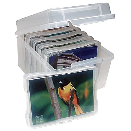 Advantus Photo Keeper Storage Box, 8 5/8" x 7 3/8" x 5 1/2", Clear