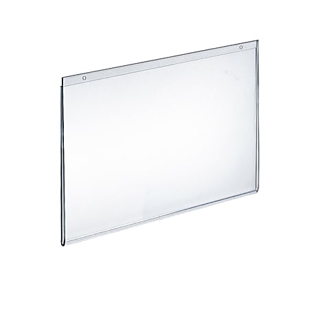Azar Displays Wall-Mount U-Frame Acrylic Sign Holders, 11" x 14", Clear, Pack Of 10