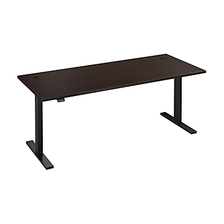 Bush Business Furniture Move 60 Series Electric 72"W x 30"D Height Adjustable Standing Desk, Mocha Cherry/Black Base, Standard Delivery