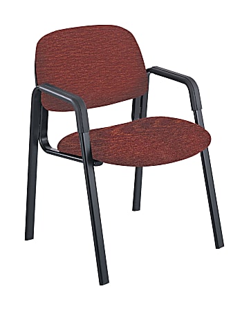 Safco® Cava® Urth™ Fabric Straight-Leg Guest Chair, Burgundy/Black