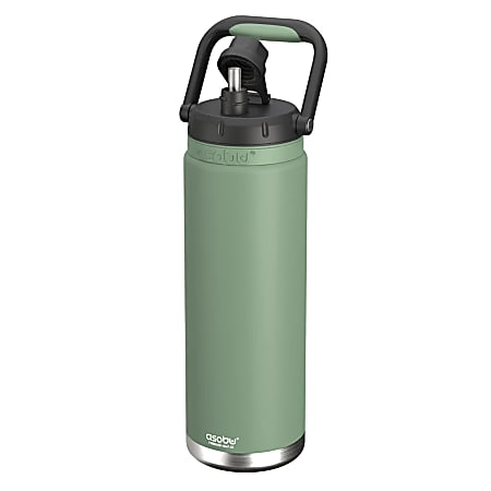 ASOBU Canyon Insulated Water Bottle With Full Hand Comfort Handle, 50 Oz, Green