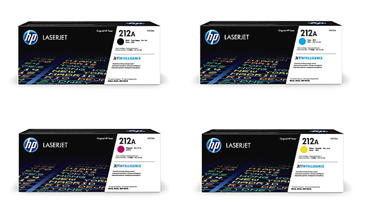 HP 212A 4 Color BlackCyanMagentaYellow Toner Cartridges Pack