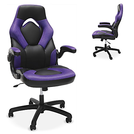 Respawn Racing Style Ergonomic Bonded Leather Computer Gaming Chair, Purple