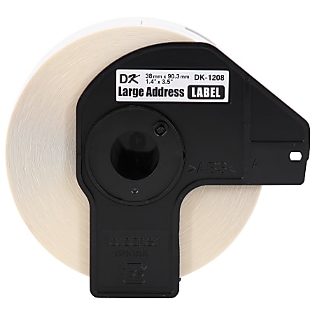 Brother® Genuine DK-12083PK Die-Cut Large Address Labels, 3-1/2" x 1-7/16", White, 400 Labels Per Roll, Box Of 3 Rolls