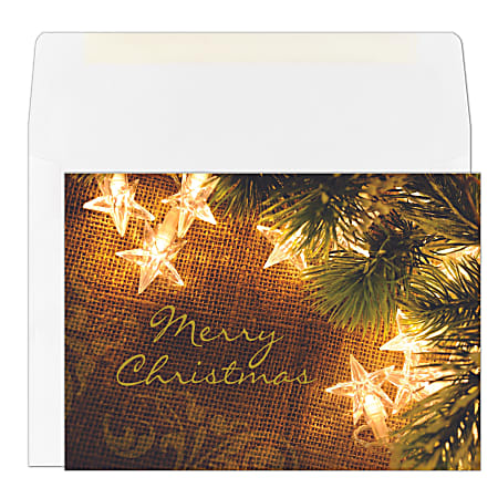 Custom Full-Color Holiday Cards With Envelopes, 7" x 5", Country Chic Decorations, Box Of 25 Cards