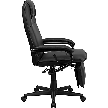 Flash Furniture Ergonomic LeatherSoft™ Faux Leather High-Back Reclining  Swivel Chair, Black