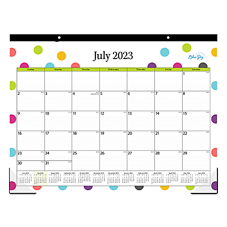 20232024 Blue Sky™ Monthly Academic Desk Pad Calendar, 22" x 17