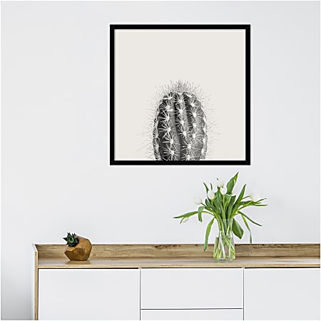 Amanti Art Haze Cactus Succulent Tall by The Creative Bunch Wood Framed ...