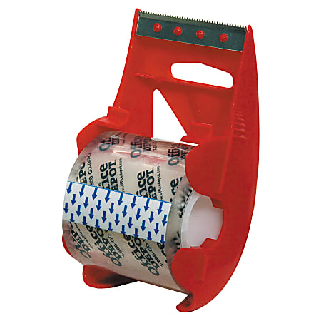 Office Depot® Brand Packaging Tape With PalmGuard™ Dispensers, 2" x 22.2 Yd., Clear, Pack Of 2