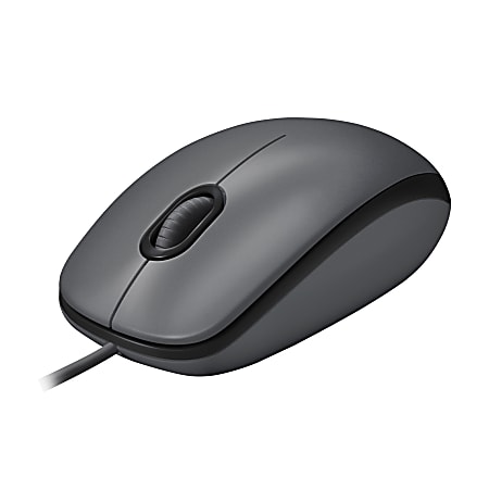 Logitech M100 Wired USB Mouse, Gray