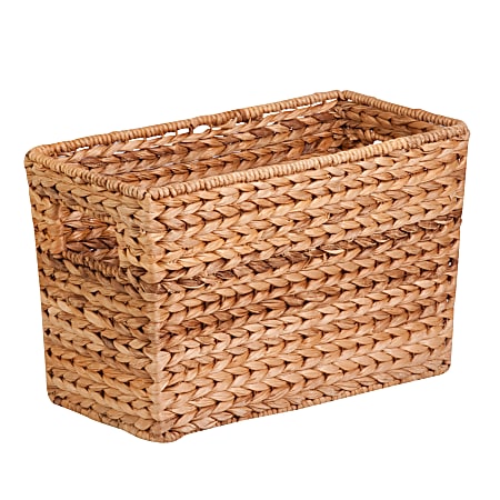 Honey-Can-Do Large Water Hyacinth Magazine Basket, 15 1/2&quot;L