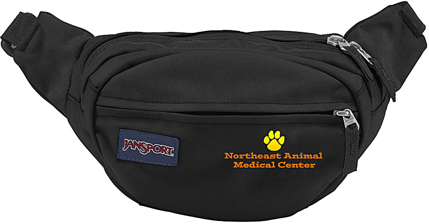 Custom Jansport Fifth Avenue Fanny Pack 4 x 6 Black Office Depot