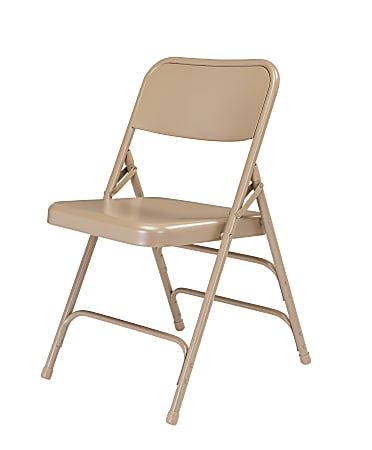 National Public Seating 300 Series Steel Folding Chairs, Beige, Set Of 52 Chairs