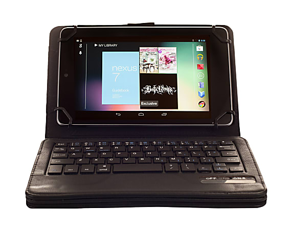 Kyasi Wireless Executive Bluetooth® Universal Keyboard Folio Case, For 7 - 8" Tablets, Black, KY007U78