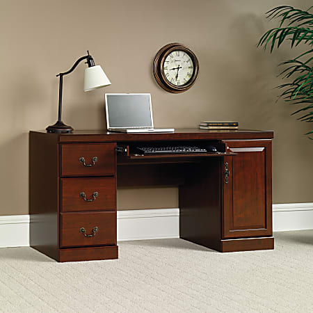 パソコンデスク ecosai Sauder Heritage Hill 60 W Desk Computer Credenza Classic Cherry