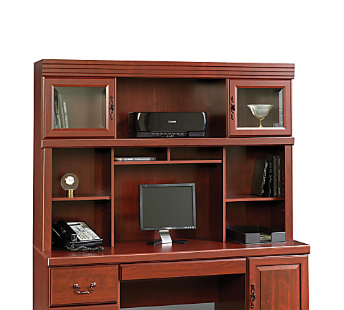 Sauder heritage hill credenza sale hutch classic cherry