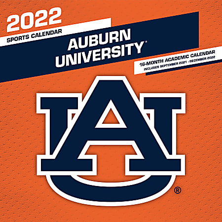 Lang Turner Licensing Monthly Wall Calendar, 12" x 24", Auburn Tigers, January to December 2022