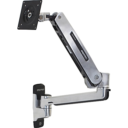 Ergotron Wall Mount for Flat Panel Display - Polished Aluminum - Height Adjustable - 42" Screen Support - 25 lb Load Capacity - 75 x 75, 100 x 100, 200 x 100, 200 x 200 - VESA Mount Compatible - 1 Each