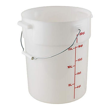 Cambro Bucket With Handle, 22 Qt, White