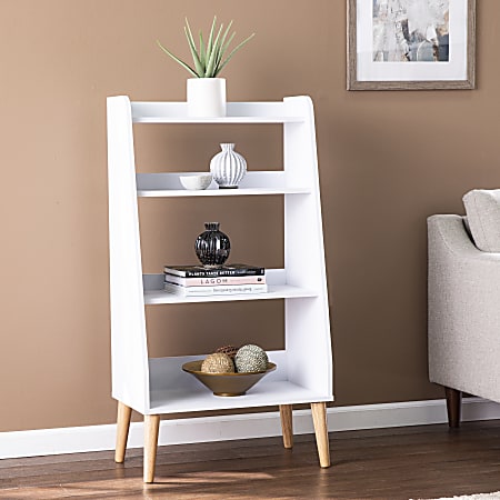 White mid outlet century modern bookcase