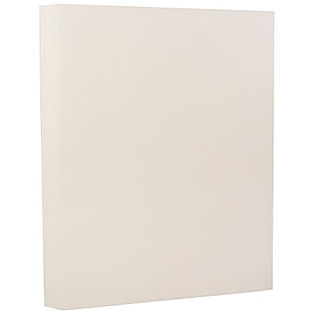 JAM Paper® Cover Card Stock, 8 1/2" x 11", 80 Lb, Strathmore Natural White Wove, Pack Of 50 Sheets