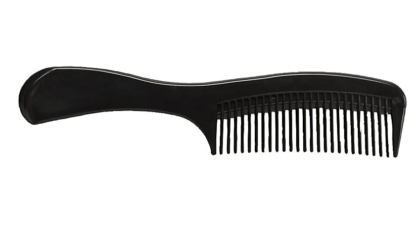 Medline Large-Tooth Handled Combs, Black, Pack Of 144