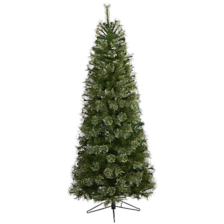 Nearly Natural Cashmere Pine 78”H Slim Artificial Christmas