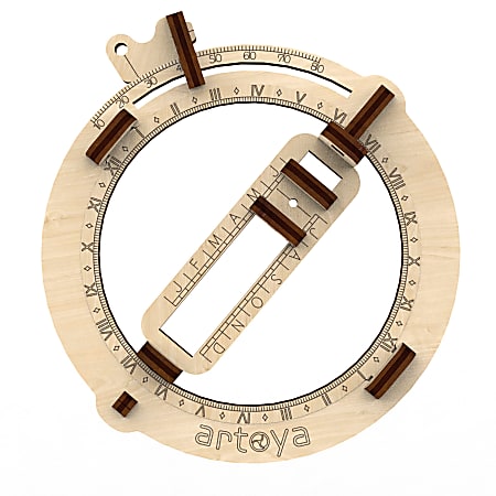 Artoya Pocket Sundial 3D Wooden STEM Models, Grades 8-12, Pack Of 5 Models