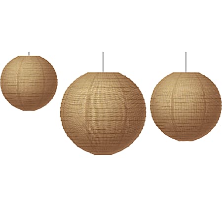 Teacher Created Resources® Burlap Design Paper Lanterns, Pack Of 3