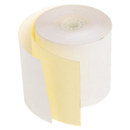 NCR 2-Ply Carbonless Add & Cash Register Rolls, 2 3/4" x 1020", Canary/White, Pack Of 10