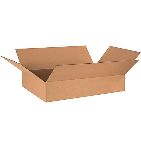 Partners Brand Flat Corrugated Boxes, 3"H x 17"W x 29"D, Kraft, Pack Of 25