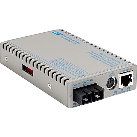 Omnitron Systems iConverter 8922N-0 Media Converter - 1 x RJ-45 Network, 1 x SC Duplex Network - 10/100/1000Base-T, 1000Base-X - External