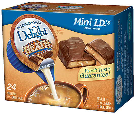 International Delight Non-Dairy Creamer, Heath, Box Of 24 Packets