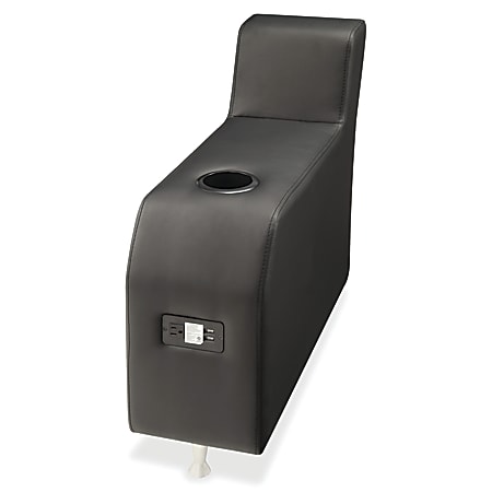 Lorell Fuze Modular Series Lounge Adder Arm - Black - Leather - 1 Each Lorell Fuze Modular Series Lounge Adder Arm - Black - Leather - 1 Each