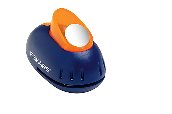 Fiskars® Design Hand Punch, Circle, Orange/White