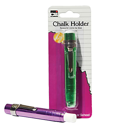 Aluminum Chalk Holder with Chalk - Assorted Color