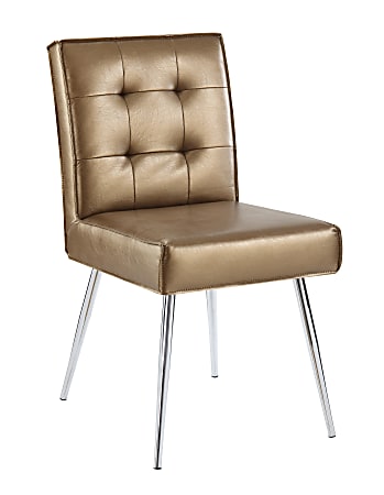 Ave Six Amity Tufted Dining Chair, Sizzle Copper/Silver