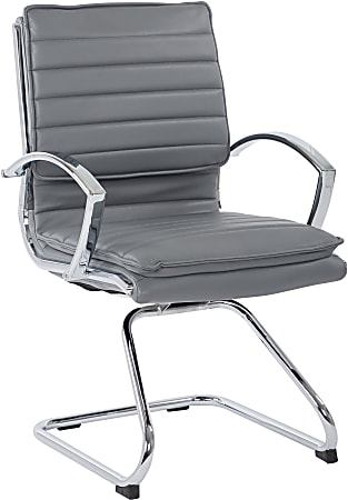 Office Star™ SPX23595C Faux Leather Mid-Back Guest Chair,