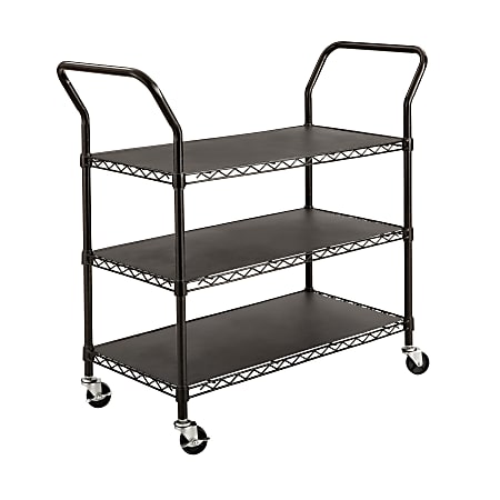 Safco Wire Utility Cart in Black 