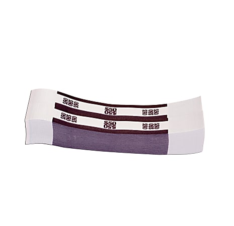 PAP-R Currency Straps, Deep Purple, $50.00, Pack Of 1,000