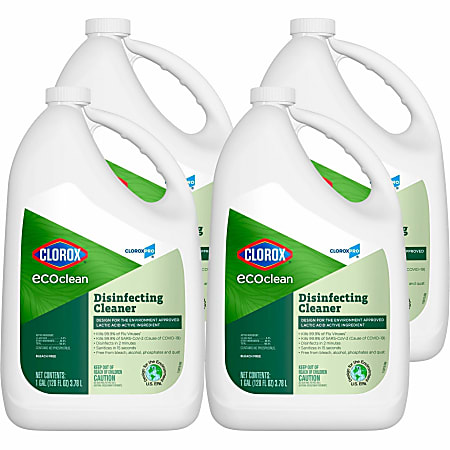 CloroxPro™ EcoClean Disinfecting Cleaner Spray, 128 Oz, Carton Of 4 Bottles