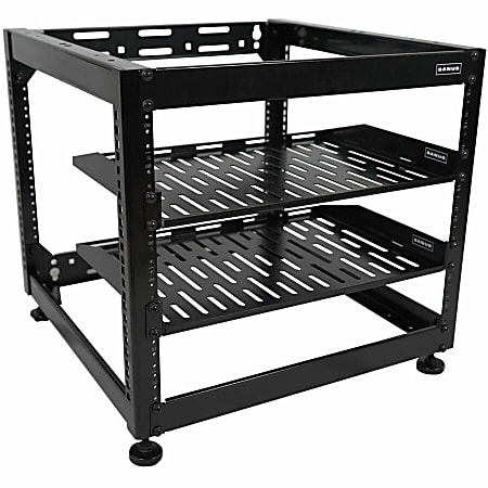 Sanus Component Series AV Rack - 10RU Open Frame Network Rack - 26in - Black -  - CFR1610B1
