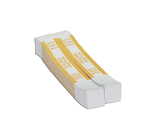 Currency Straps Mustard 10000 Pack Of 1000 - Office Depot