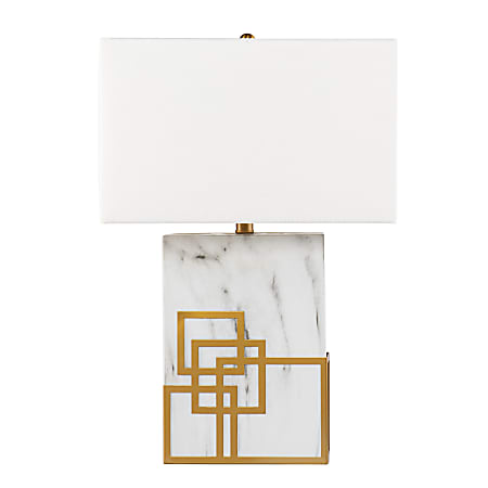 SEI Loyden Table Lamp, 24-1/2"H, White/Gold